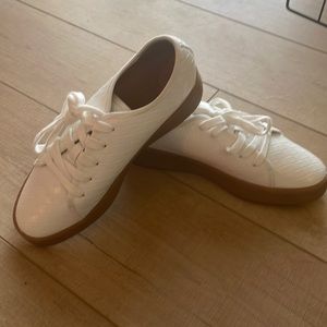 **Brand New** white leather sneakers